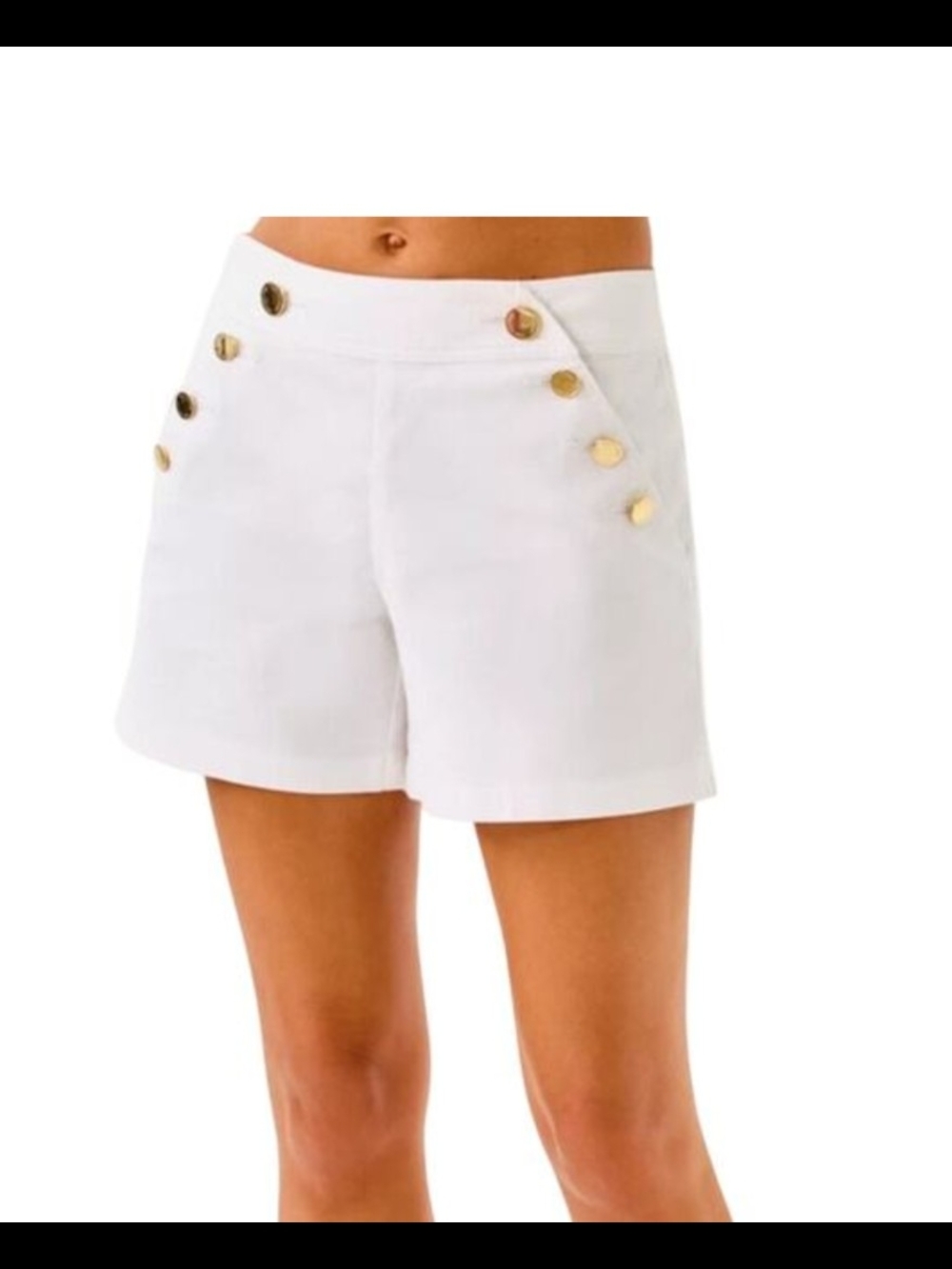 Lilly Pulitzer White Sailor Button Bermudas